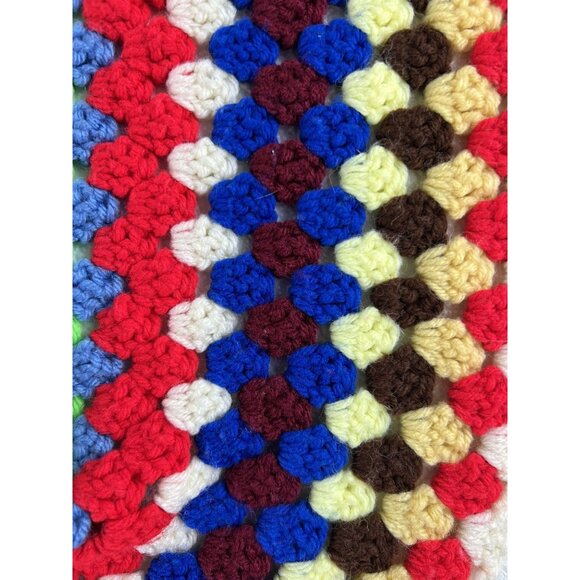 Granny Square Cozy Handmade Crochet Colorful Blanket  Afghan Throw 50"x50" - Picture 6 of 11